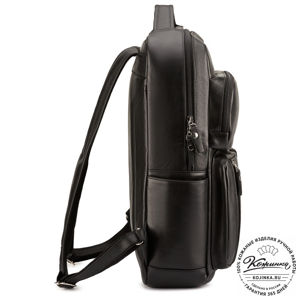 Кожаный рюкзак "Теодор" (чёрный)