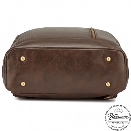 Кожаный рюкзак "Дрезден" (коричневая гладкая кожа)