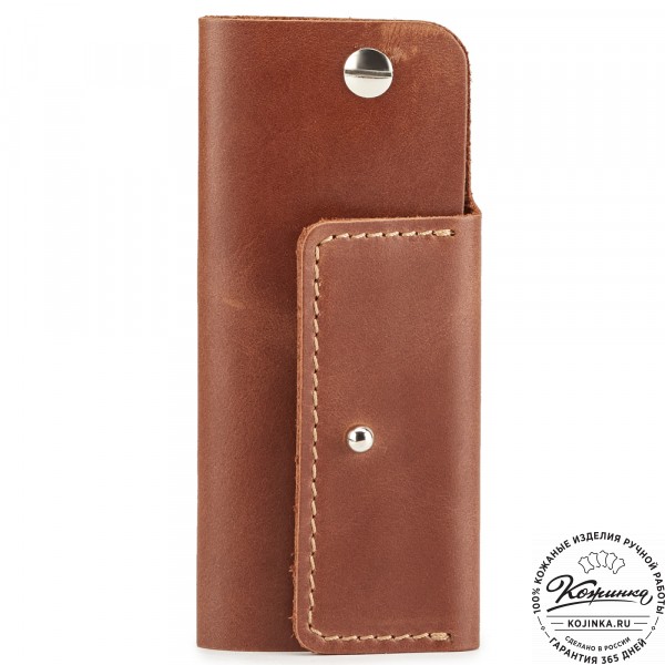 Кожаная ключница "Латвия" (коричневая). фото 1