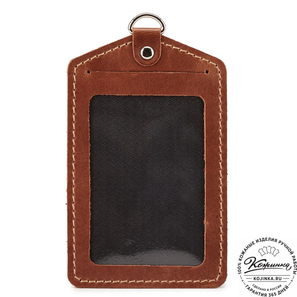 Кожаный бейдж "Польша" (коричневый)