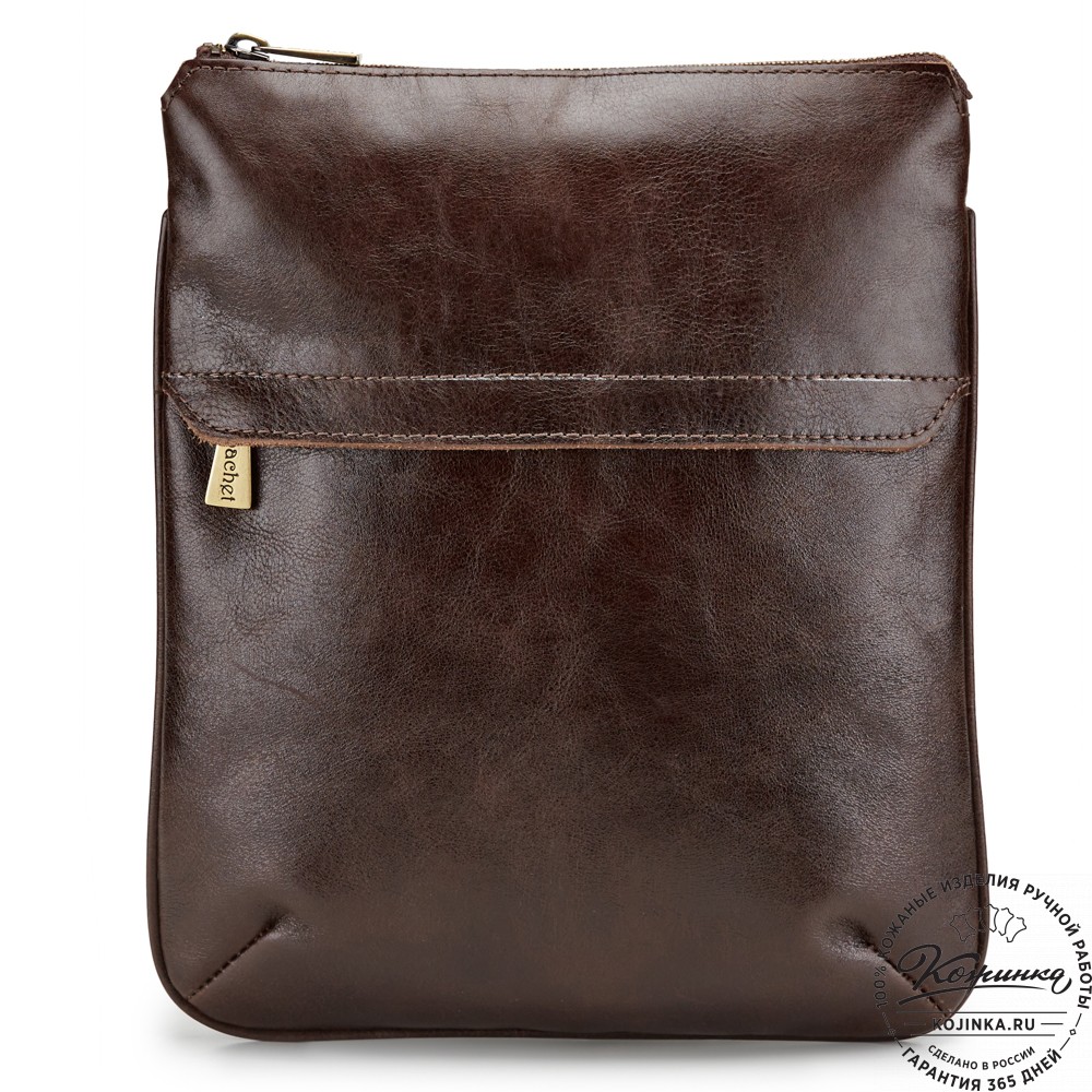 Кожаная сумка "Говард" (тёмно-коричневая)