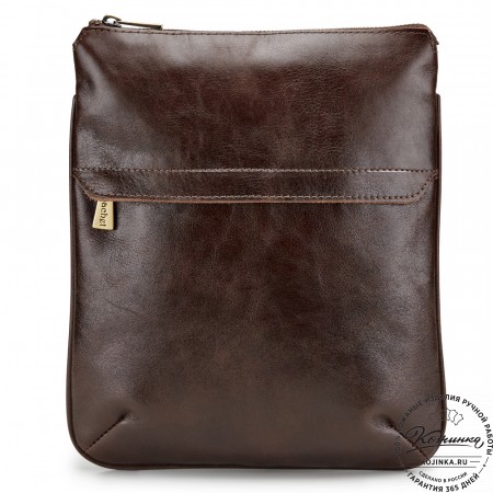 Кожаная сумка "Говард" (тёмно-коричневая)