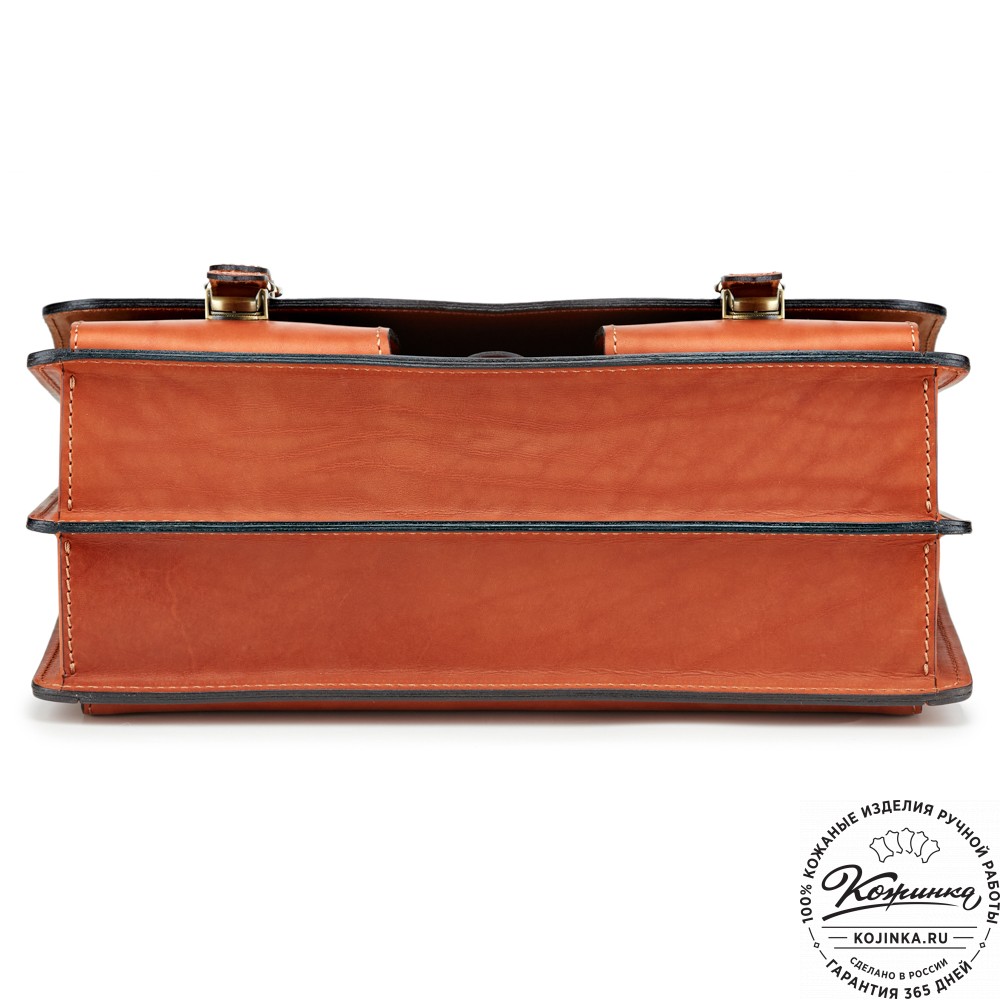 Кожаный портфель "Юрист"  (рыжий)