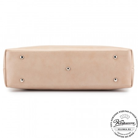 Женская кожаная сумка "Аврора" (бежевая)