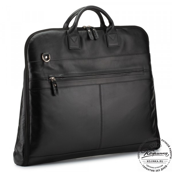 Кожаный портплед "Сильвер" (чёрный). фото 1