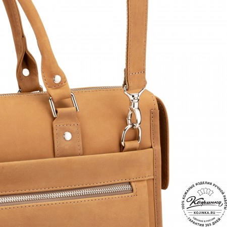 Кожаная деловая сумка "Вильямс" (коричневый крейзи) 