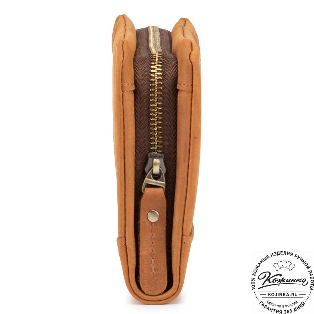 Кожаный клатч "Дарси" (коричневый крейзи)