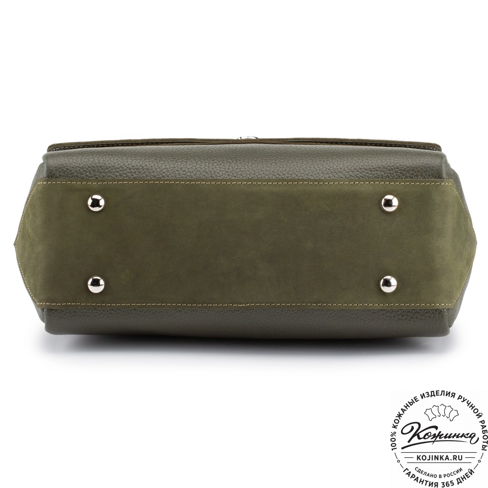 Женская кожаная сумка "Эстель" (хаки)