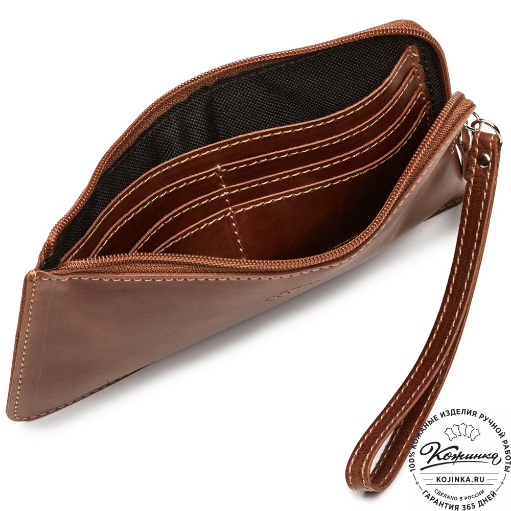 Кожаный клатч "Австрия" (коричневый) 