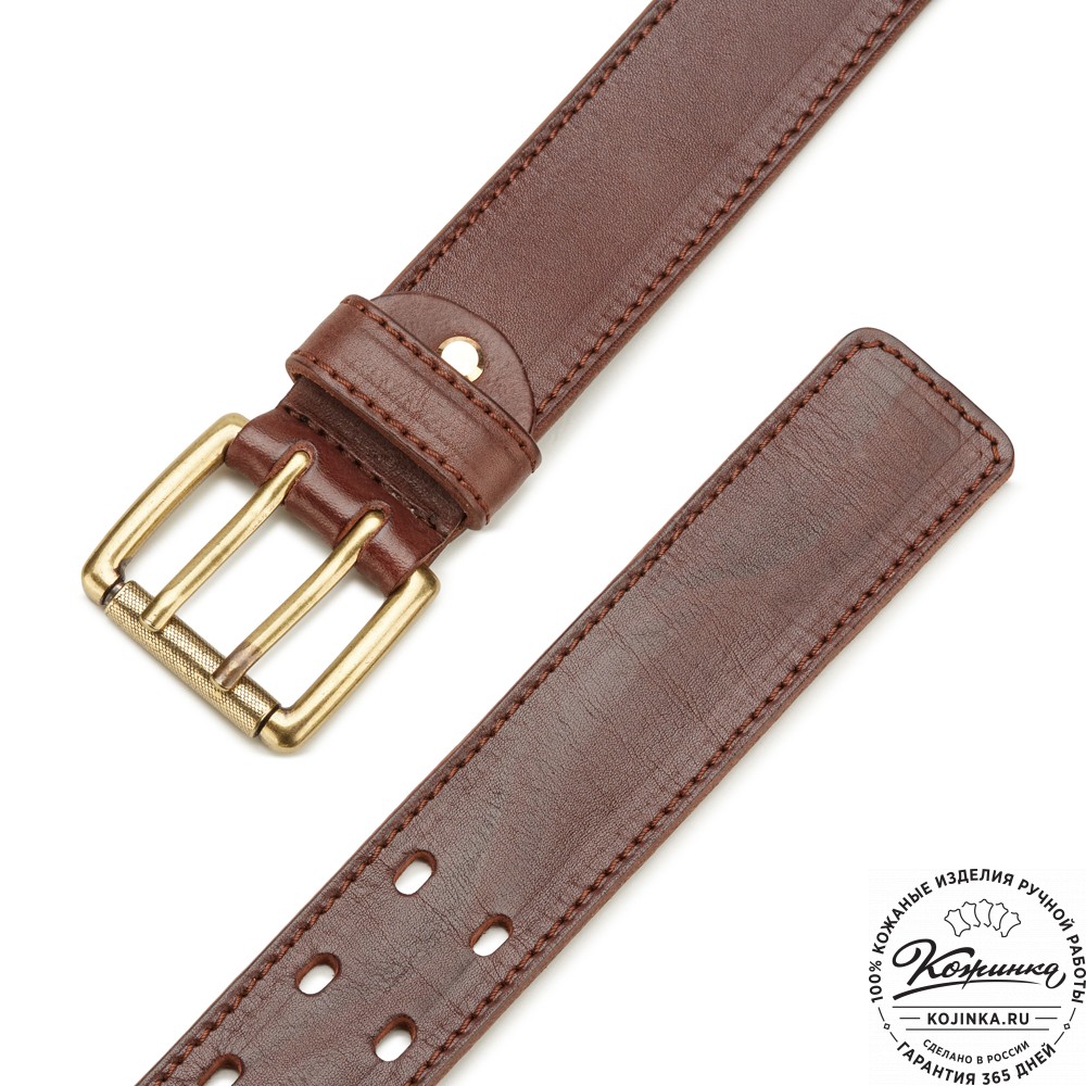 Кожаный ремень "Чарльз" (коньяк)