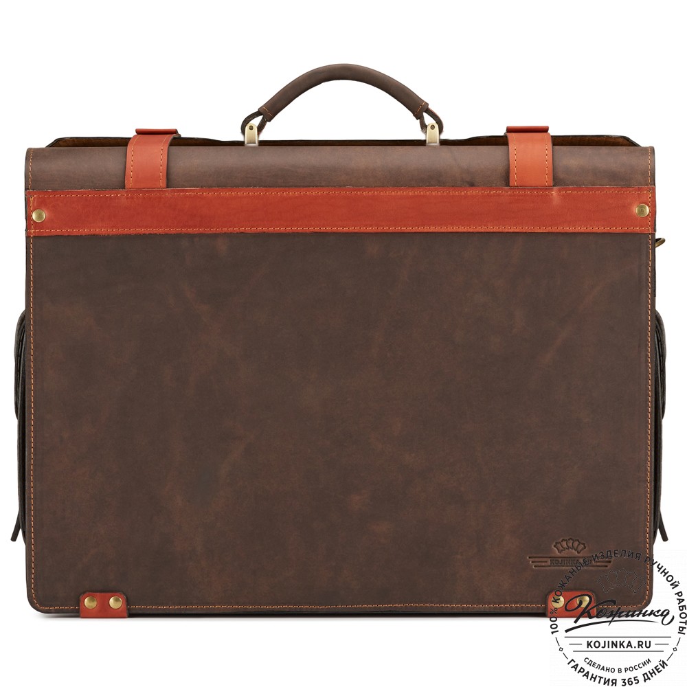 Кожаный портфель-кофр "Корлеоне" (коричневый крейзи)