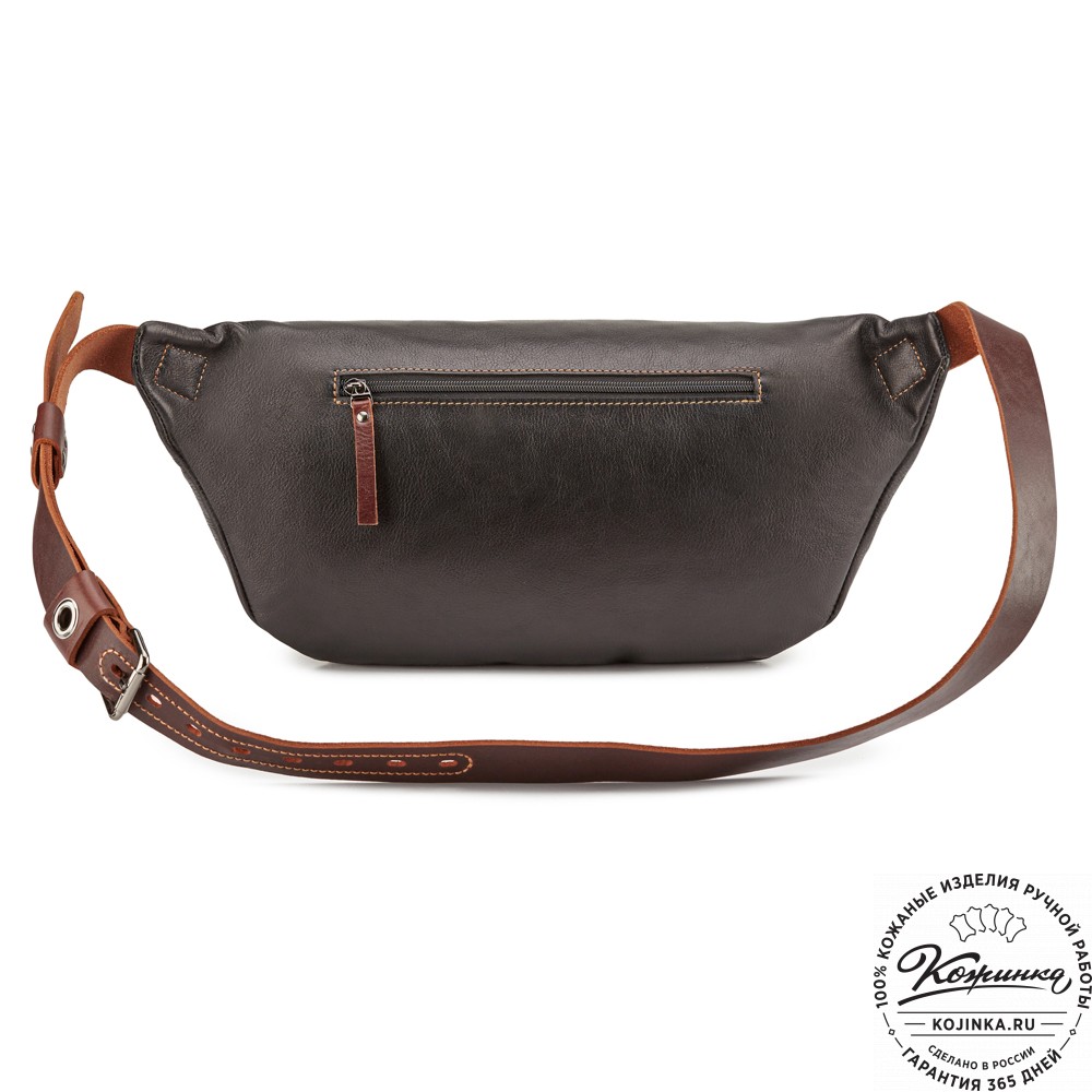 Кожаная нагрудная сумка "Мельбурн" (черная)