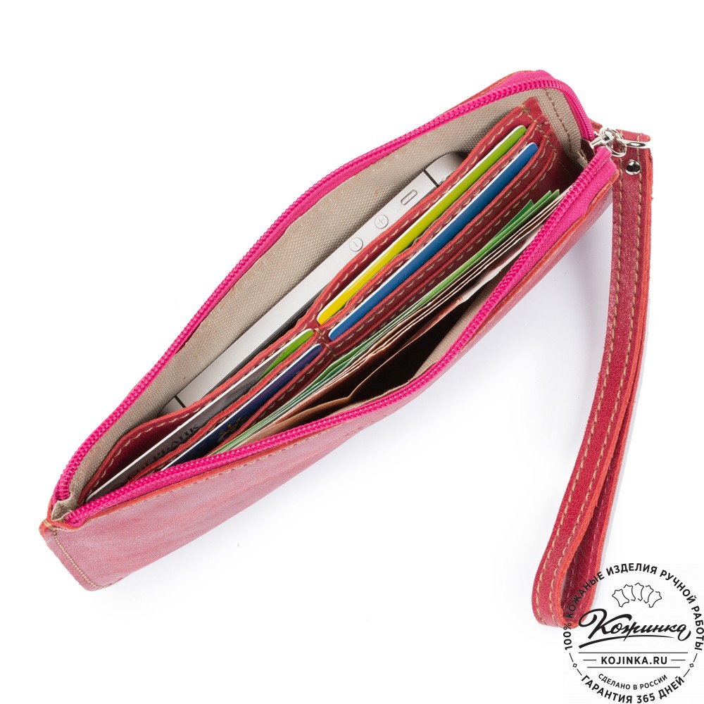 Кожаный клатч "Австрия" (красный) 