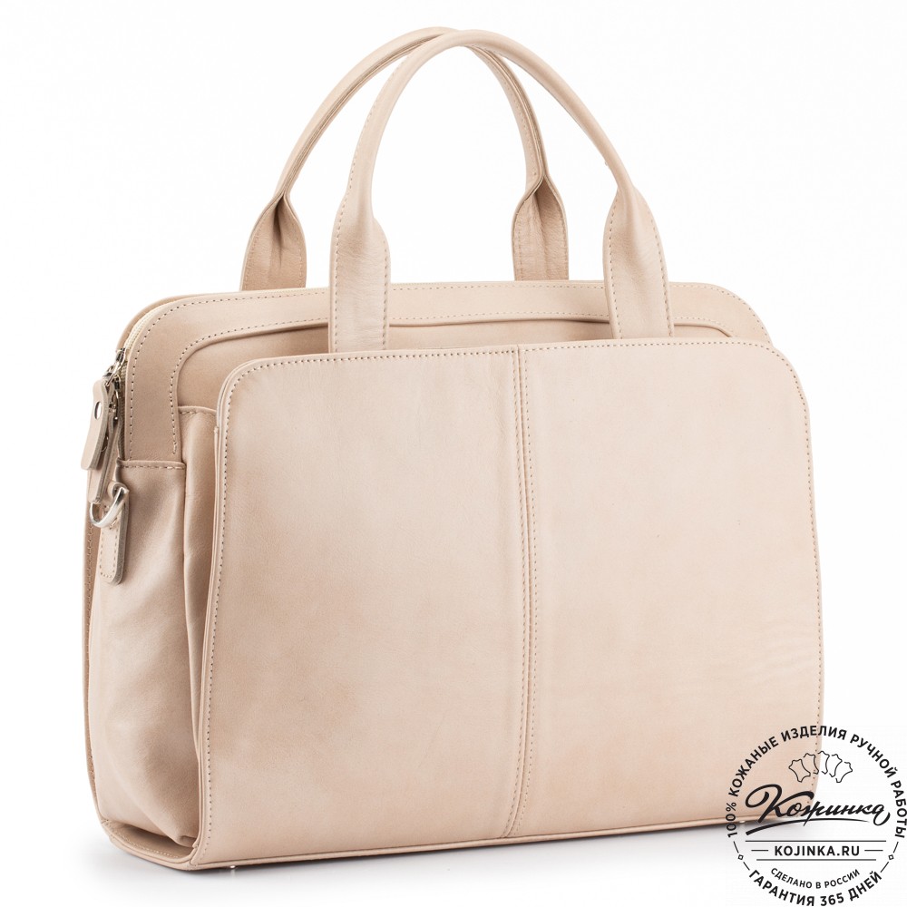 Женская кожаная сумка "Батерфляй" (пудра)