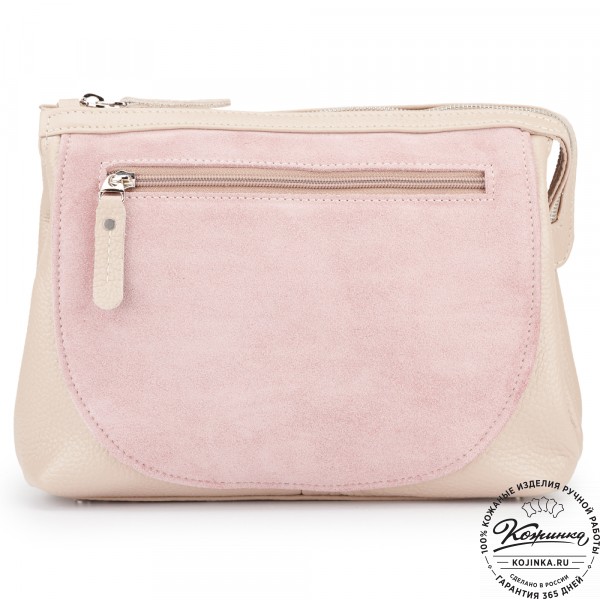 Женская кожаная сумка "Валери" (пудра). фото 1