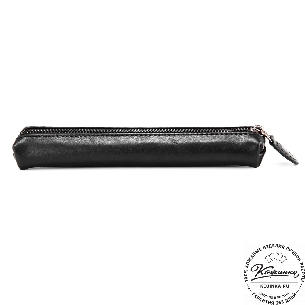 Кожаная мини-косметичка "Лонг" (чёрная)