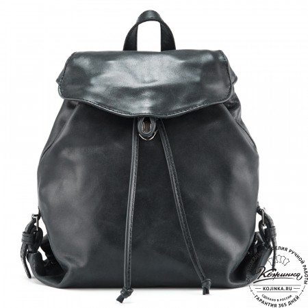 Женский кожаный рюкзак "Паулина" (чёрный)