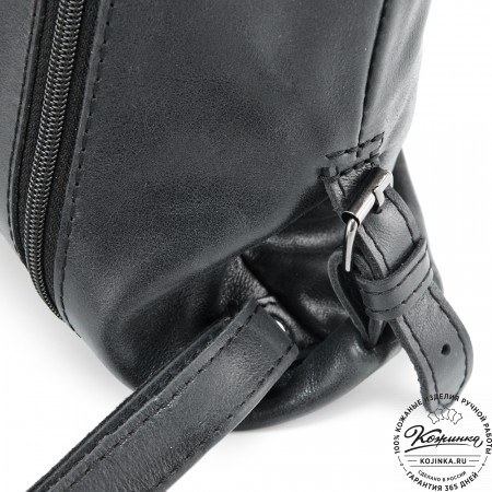 Женский кожаный рюкзак "Паулина" (чёрный)