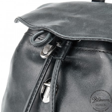Женский кожаный рюкзак "Паулина" (чёрный)