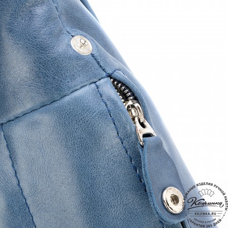 Кожаный рюкзак "Африка" (синий)