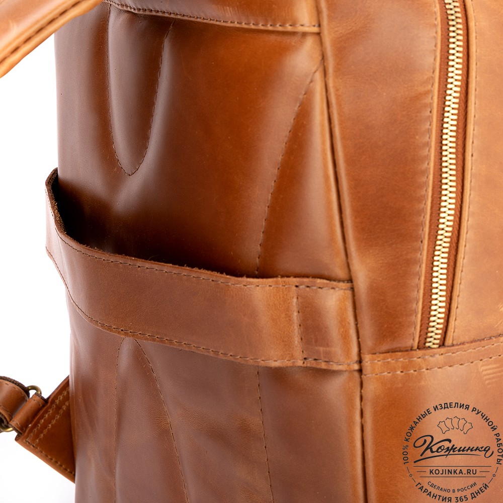 Кожаный рюкзак "Марвин" (рыжий воск)