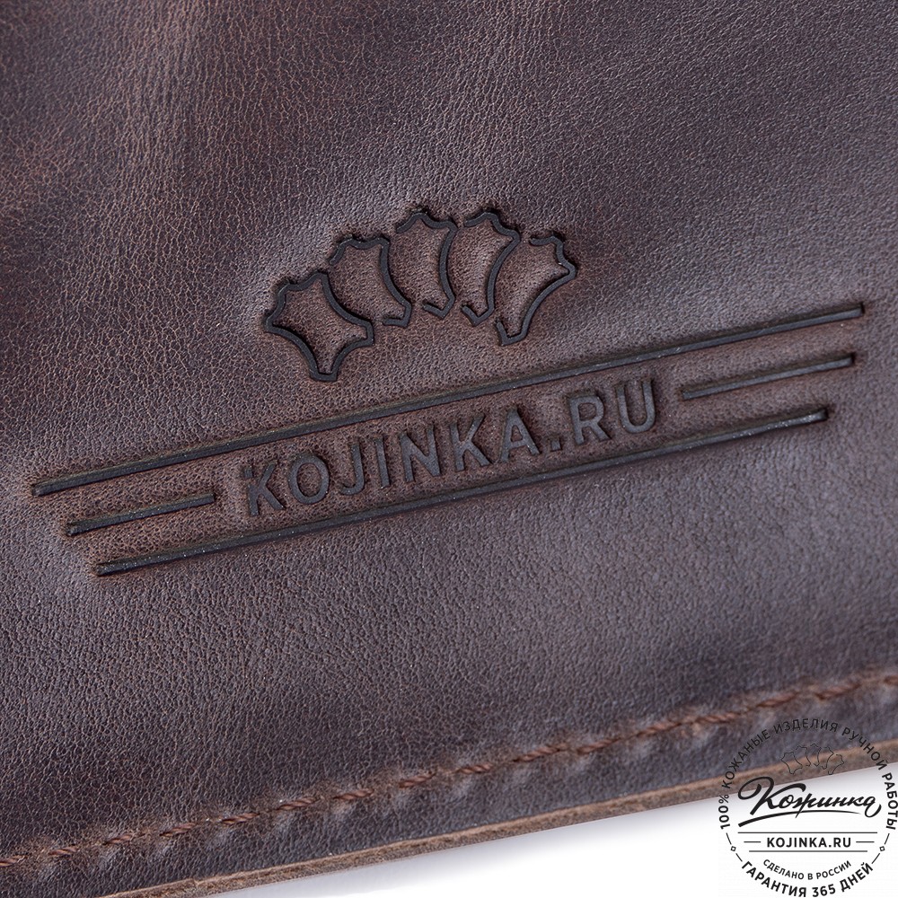 Кожаный ежедневник "Монблан" (тёмно-коричневый антик)
