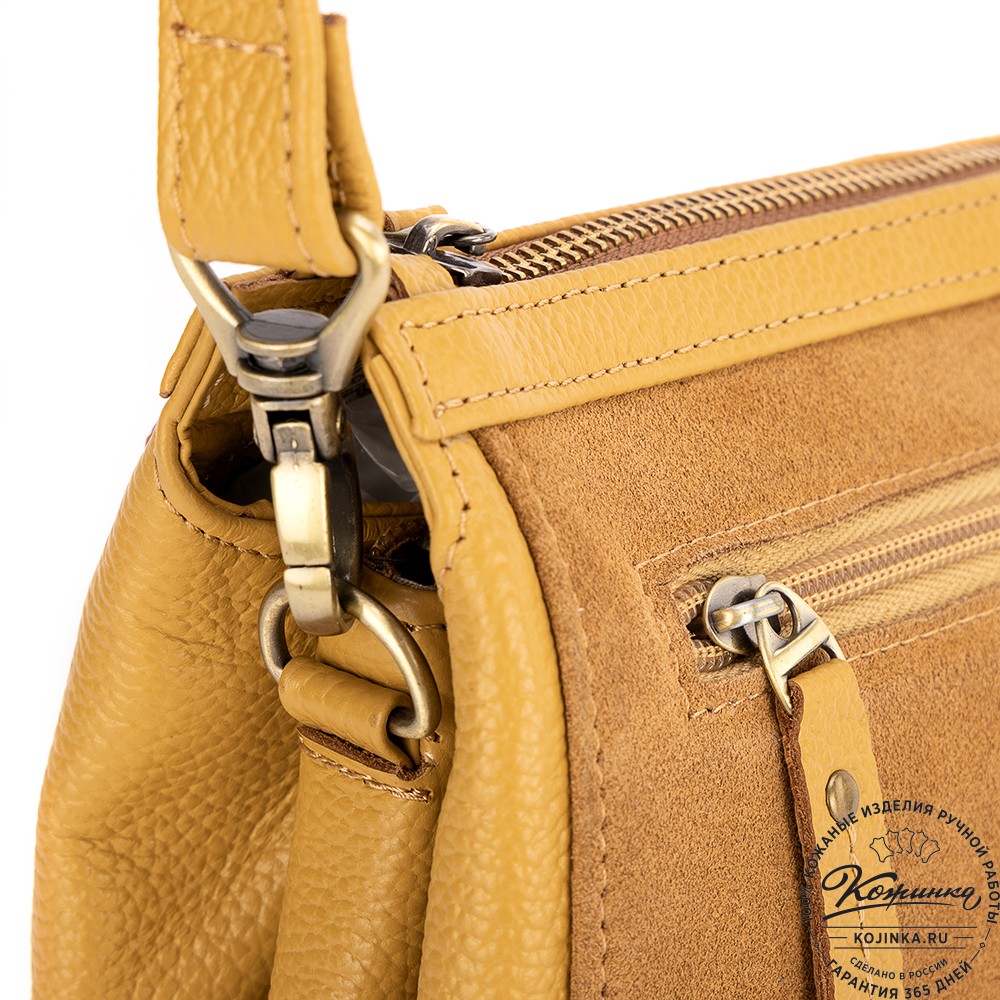 Женская кожаная сумка "Валери" (охра)