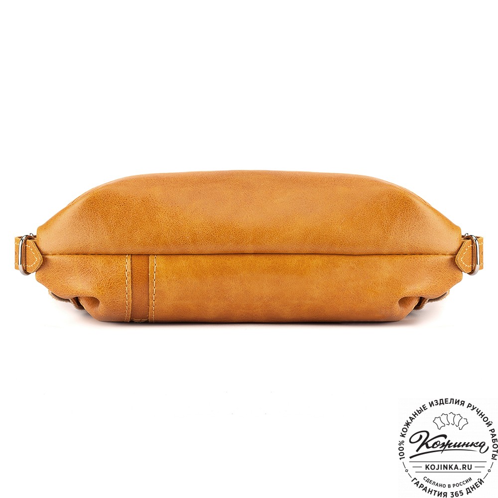 Женский кожаный рюкзак "Салоники" (жёлтый)