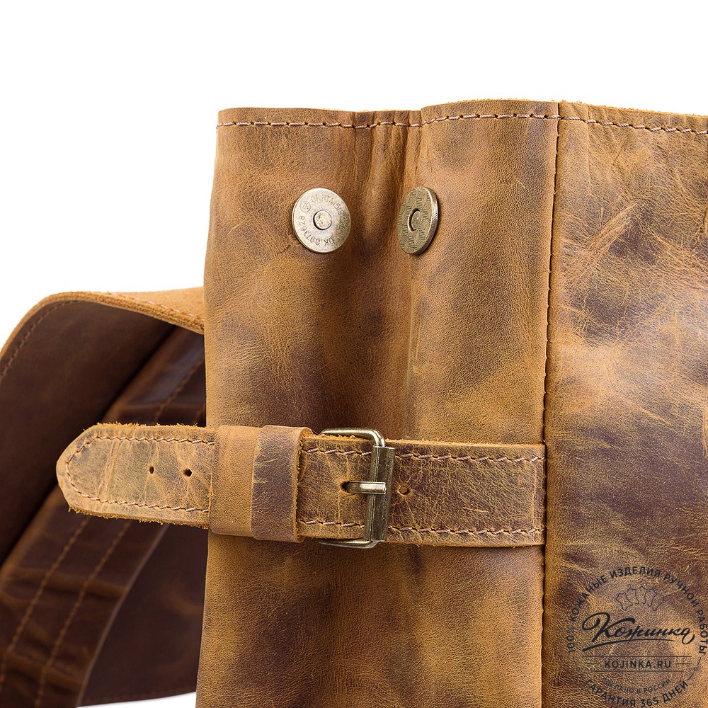 Кожаный рюкзак "Индиго" (рыжий крейзи)