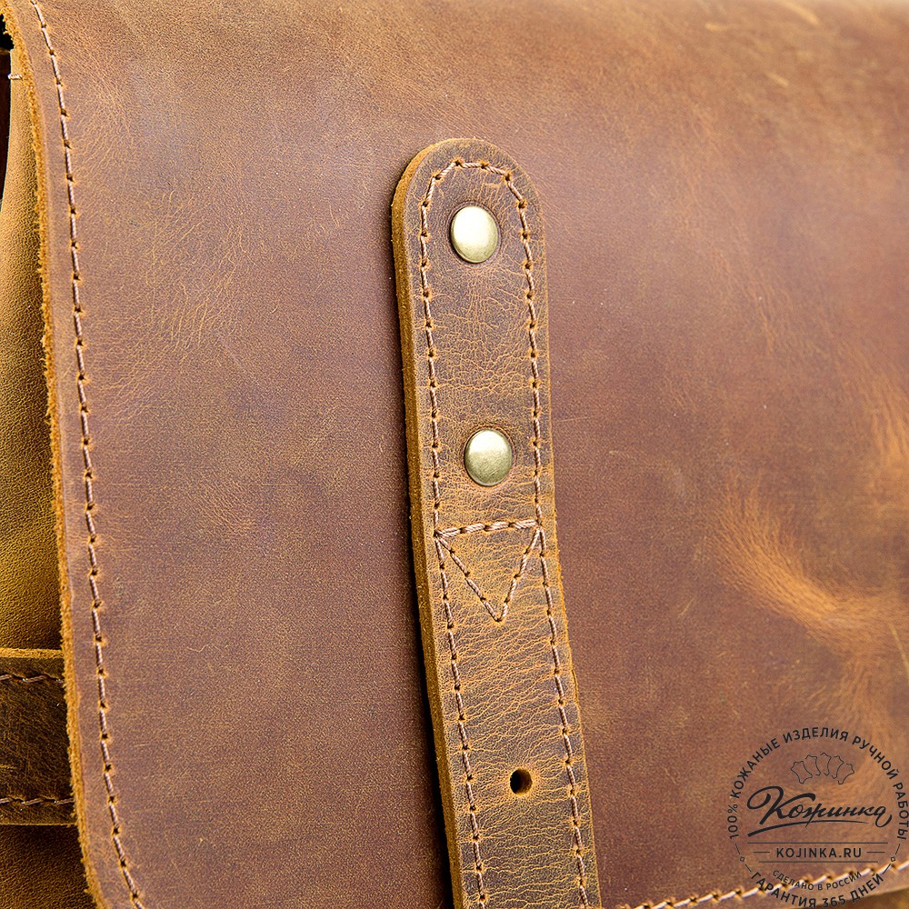 Кожаный рюкзак "Индиго" (рыжий крейзи)