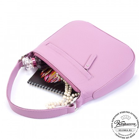 Женская кожаная сумка "Каролина" (сирень)