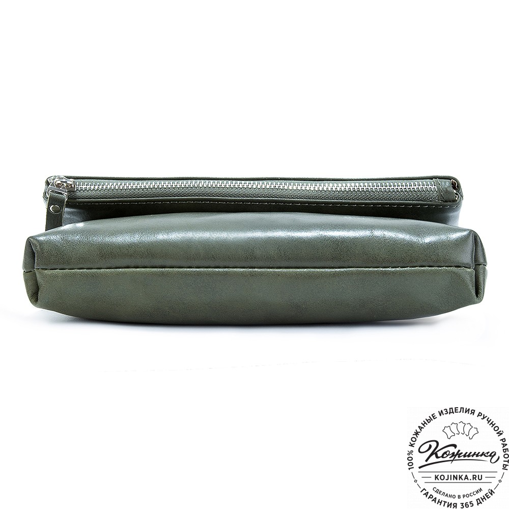 Кожаный клатч "Молли" (хаки)