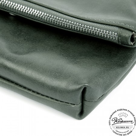 Кожаный клатч "Молли" (хаки)