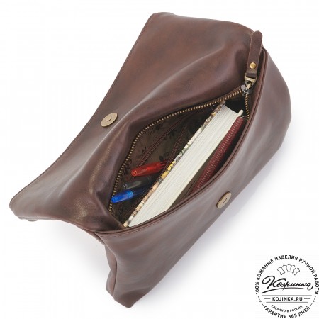 Кожаный клатч "Молли" (коричневый)