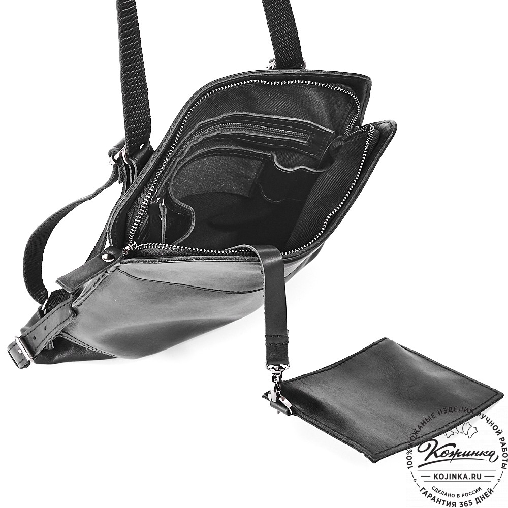 Женский кожаный рюкзак "Салоники" (чёрный)