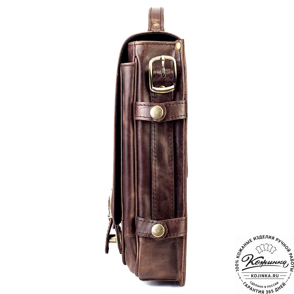 Кожаный портфель "Арамис" (тёмно-коричневый антик)