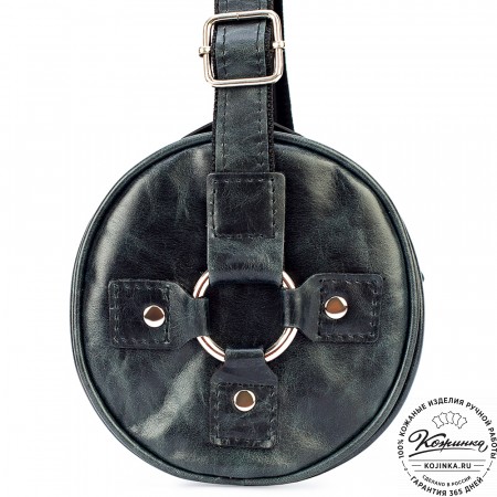 Кожаная сумка "Джерри" (чёрный антик)