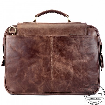 Кожаный портфель "Эдгар" (тёмно-коричневый антик)