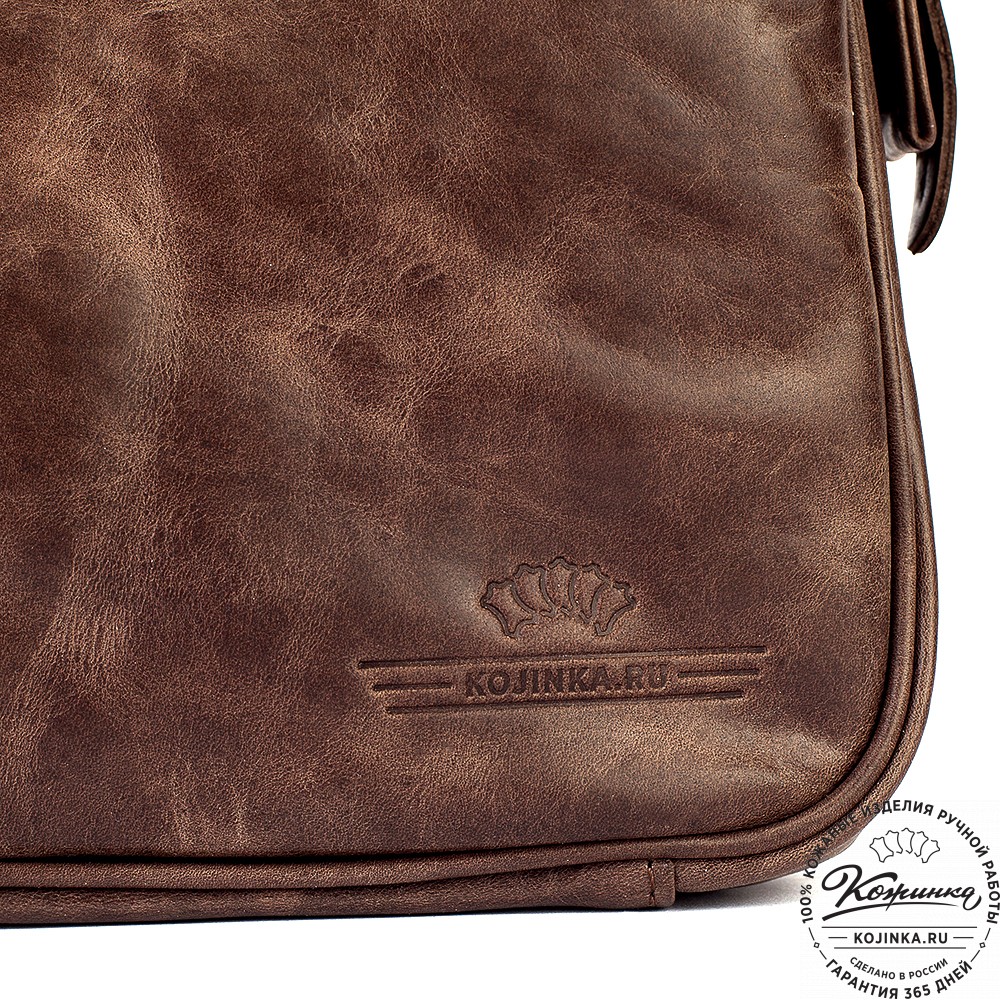 Кожаный портфель "Эдгар" (тёмно-коричневый антик)