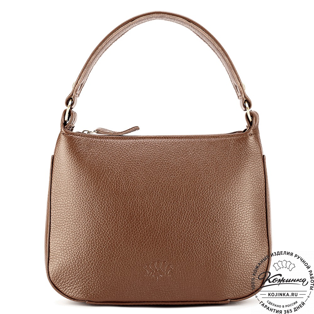 Женская кожаная сумка "Каролина" (светло-коричневая)
