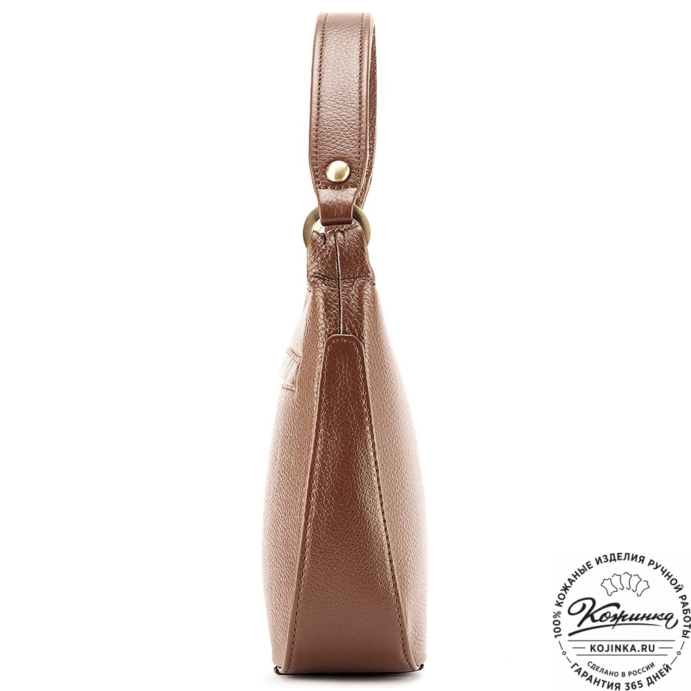 Женская кожаная сумка "Каролина" (светло-коричневая)