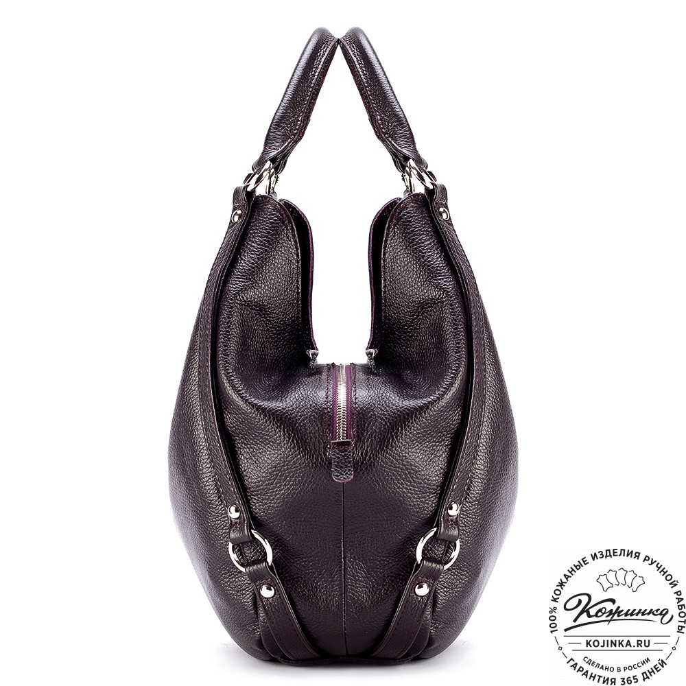 Женская кожаная сумка "Миллениум" (баклажан)