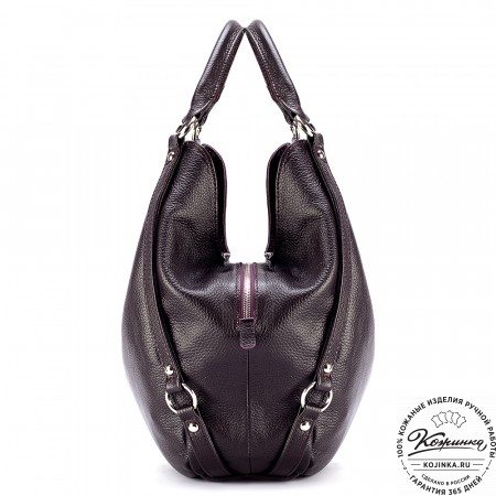 Женская кожаная сумка "Миллениум" (баклажан)