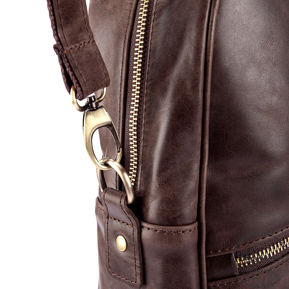 Кожаная деловая сумка "Окленд нью" (тёмно-коричневый антик)