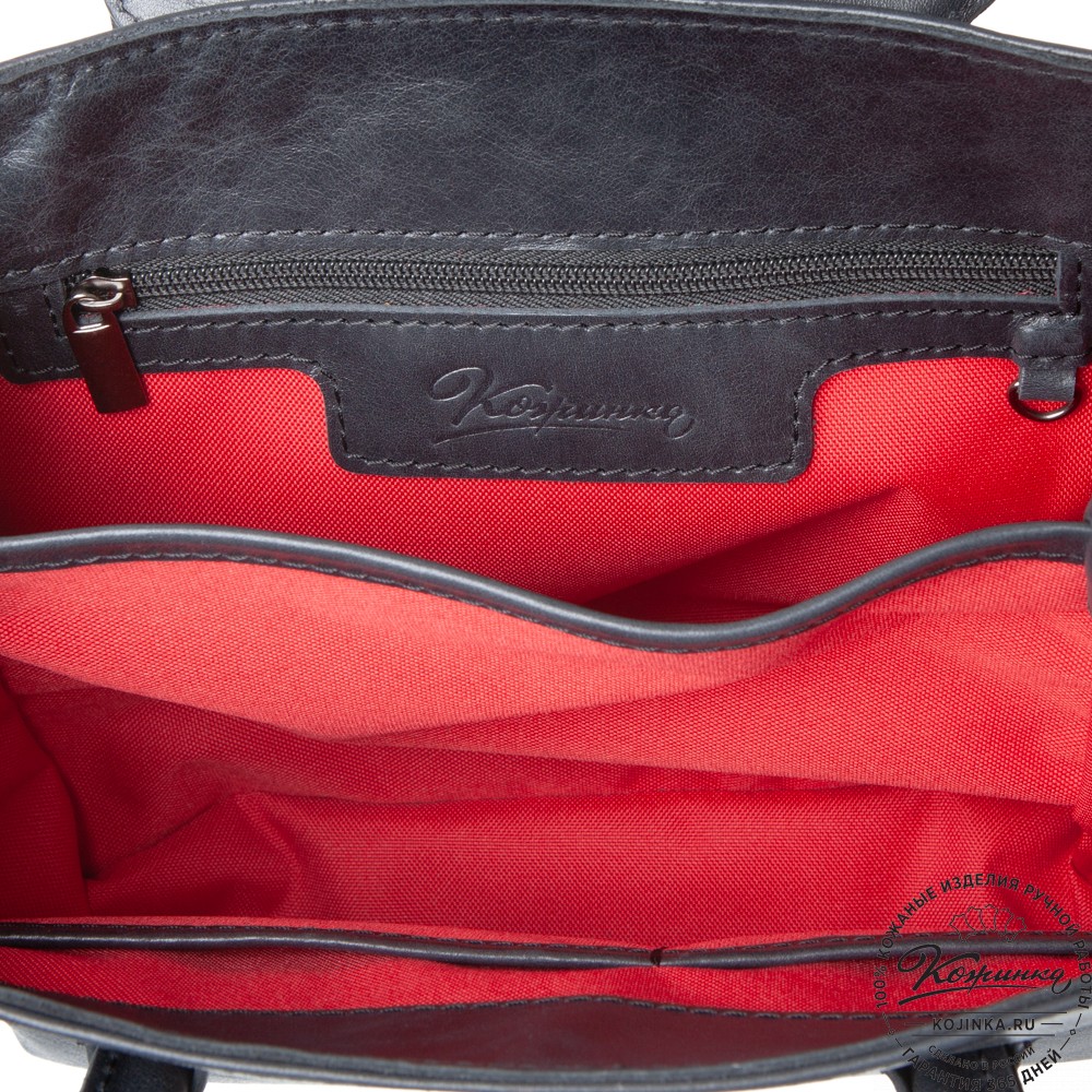 Женская кожаная сумка "Ванесса" (чёрная)