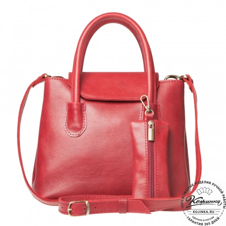 Женская кожаная сумка "Ванесса" (малина)