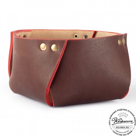 Кожаная шкатулка "Тюби" (коричневая)