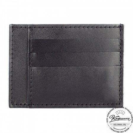 Кожаный футляр для карт "Мэри" (чёрный) 