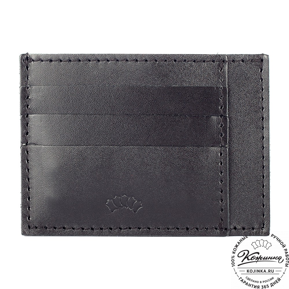 Кожаный футляр для карт "Мэри" (чёрный) 