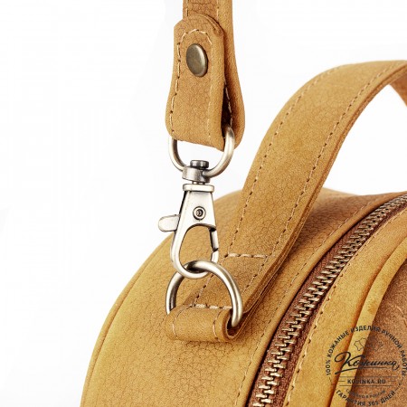 Женская кожаная сумка "Селин" (охра)